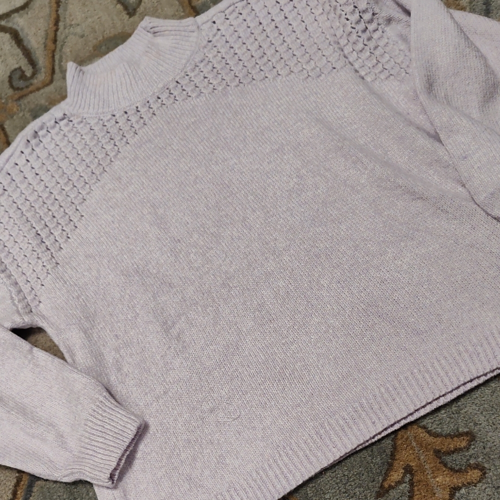 Maurices Light Lavender Knit Cowl Neck Sweater
